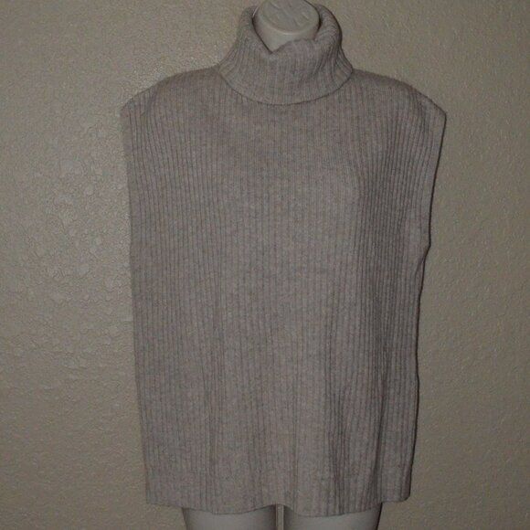 NWT Sz S Barbara Bui Oatmeal Two Piece Ribbed Sleeveless Turtleneck Card… - Picture 3 of 11